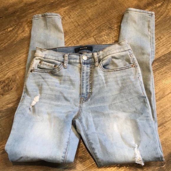 Aero High Rise Skinny Distressed Jeans - Picture 3 of 6